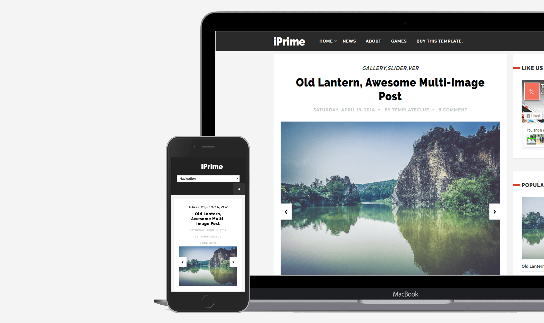 iPrime Blogger Template