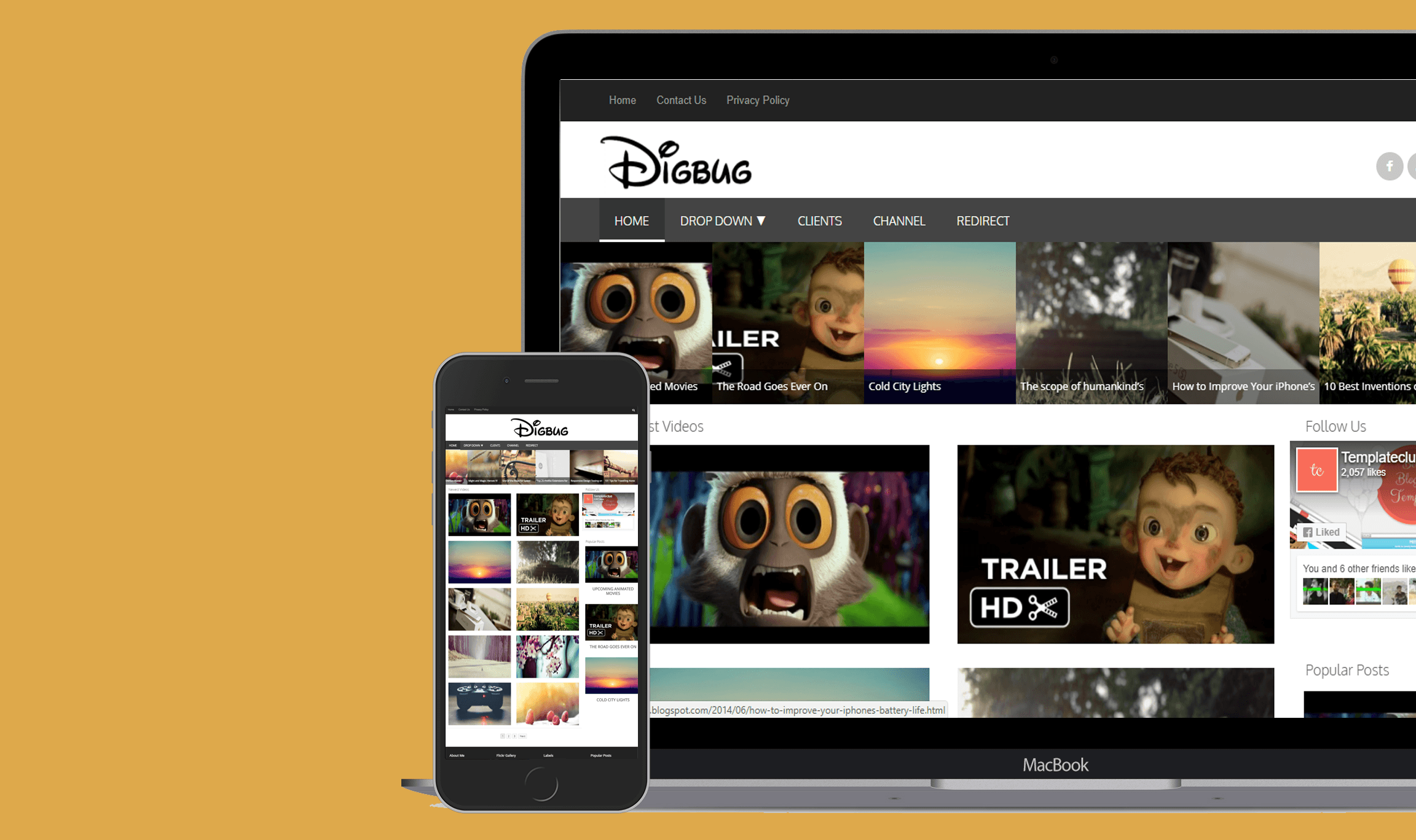 Digbug Blogger Template